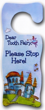 Tooth Fairy Door Hanger - blue