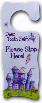 Tooth Fairy Door Hanger - pink